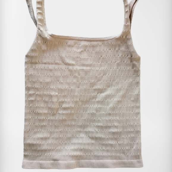 NWT Free People Intimately ballet square low cut seamless cami ribbed Rose/nude - Picture 4 of 4